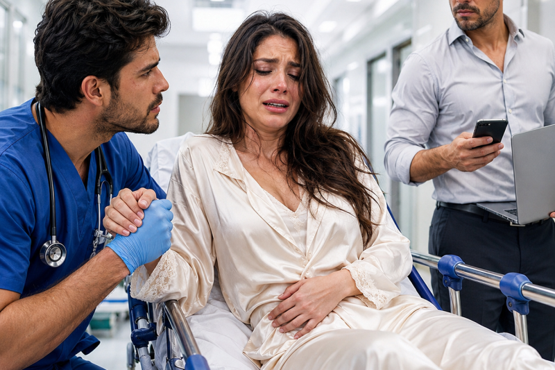 Enquanto ela sangrava pelo bebê que estava perdendo, ele só pensava na reunião… então um paramédico expôs quem ele realmente era.