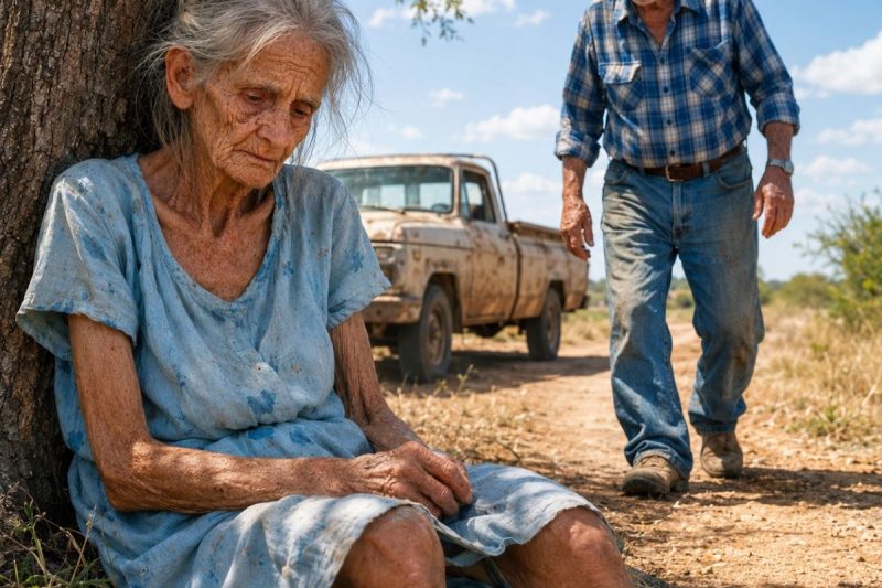 Ele só parou para dar água a uma idosa largada no sol perto da fazenda, mas quando a nora dela apareceu gritando “essa velha é da nossa família”, o sertão inteiro descobriu a verdade
