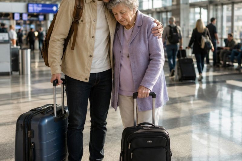 Minha avó pagou 30.000 dólares pela nossa viagem em família para a Europa, mas, no aeroporto, meu pai disse que a passagem dela “não aparecia”. Todos desviaram o olhar… e, naquele instante, entendi que eles nunca tiveram a intenção de levá-la conosco. Então fiquei com ela. 3 semanas depois, quando minha família voltou, os sorrisos deles desapareceram ao me verem de pé ao lado da mulher que jamais imaginaram.