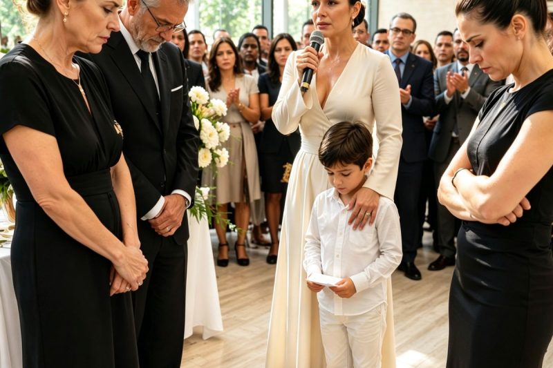 No evento que deveria celebrar minha família, subi ao palco com meu filho de 5 anos e revelei a frase que minha mãe disse antes de nos empurrar no mar: “Vão dizer que você se jogou sozinha.” Quando o vídeo apareceu na tela, ninguém mais conseguiu aplaudir os Menezes.