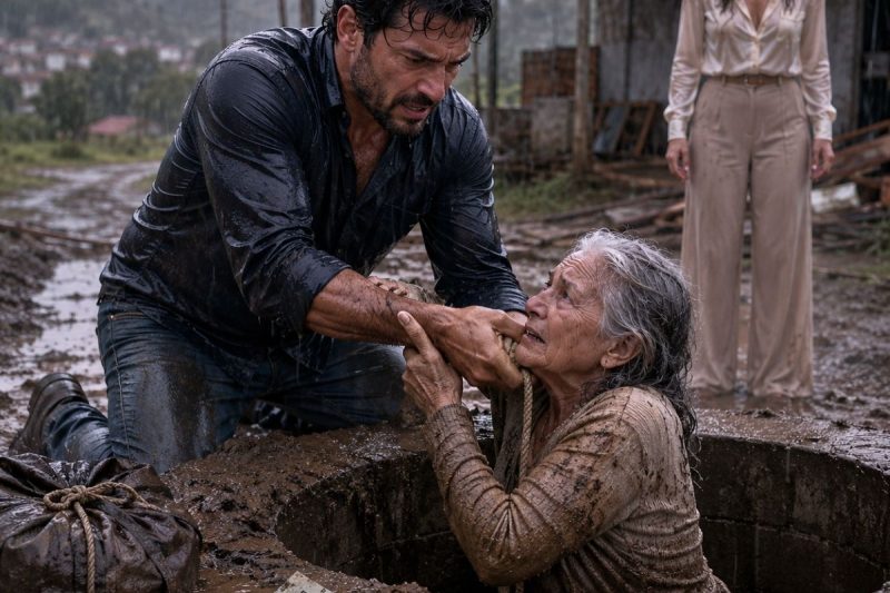 Durante a tempestade, ele achou a mãe de 74 anos numa cisterna abandonada; enquanto a irmã dizia “ela está dormindo aqui”, o celular molhado revelou mensagens apagadas, uma procuração falsa e o plano cruel para tomar a casa que a família jurava proteger.
