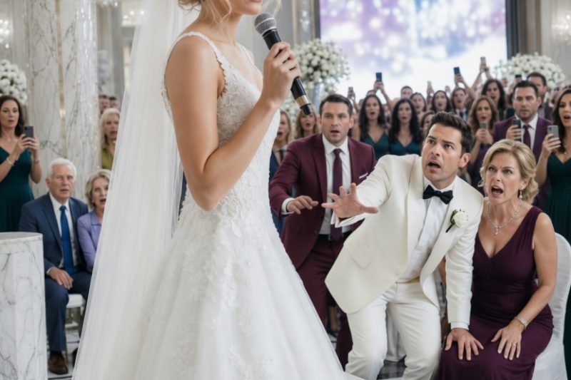 Quinze minutos antes do meu casamento, encontrei meus pais escondidos atrás de uma coluna de mármore, sentados em 2 cadeiras baratas de plástico, enquanto os parentes ricos do meu noivo ocupavam a primeira fila como se fossem da realeza…