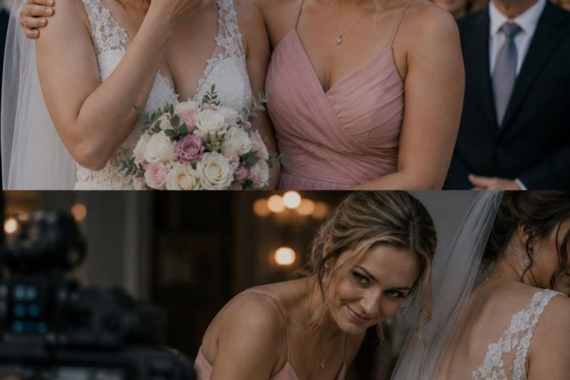 Minha irmã tentou arruinar minhas fotos de casamento… mas a câmera flagrou o que ela fez pelas minhas costas.