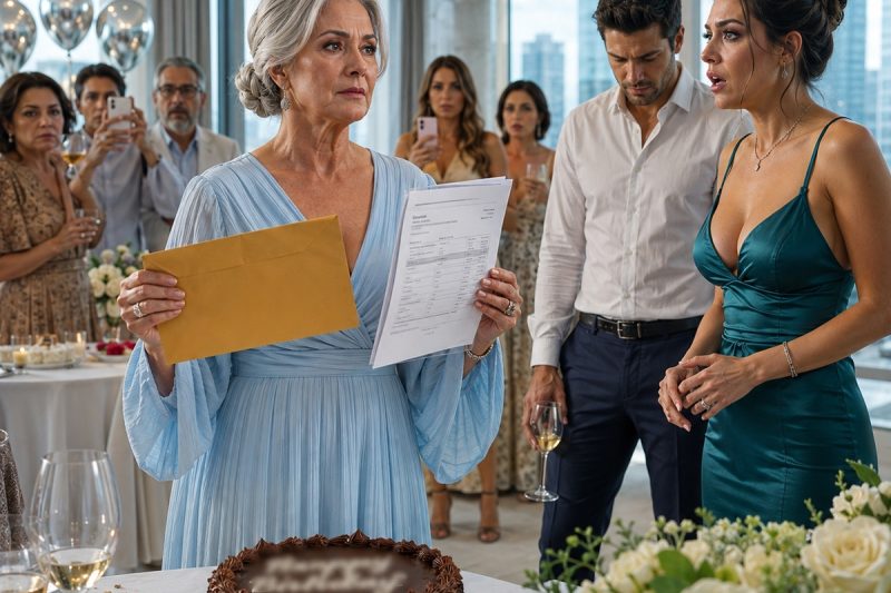 Meu filho ficou calado quando a esposa dele me chamou de peso na frente dos convidados, então abri o envelope e disse “eu fui mãe por amor, mas não serei banco por humilhação”; foi ali que a festa perfeita começou a desmoronar diante de todos