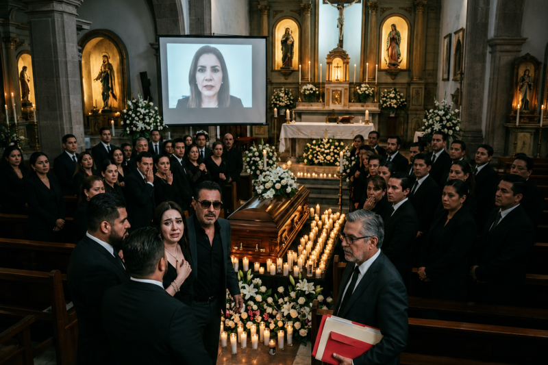 setran ⚰️ Marcos chegou ao velório da esposa de mãos dadas com a amante. O que ele não sabia era que Raquel tinha deixado um vídeo para destruí-lo diante de toda Guadalajara… ⚰️