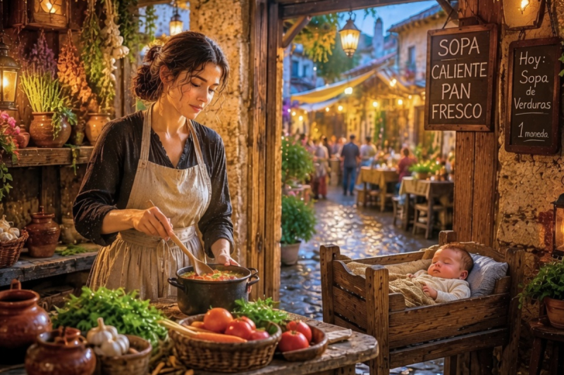 Ele a expulsou de casa grávida e sem dinheiro… mas ninguém imaginava que um simples caldo vendido no mercado mudaria o destino dela e revelaria um segredo da família dele.