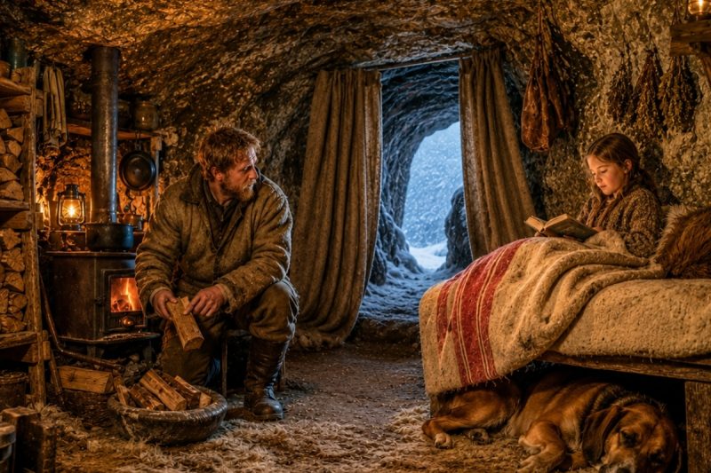 Encheu uma caverna com lã e lenha — isso salvou sua família do inverno mais cruel.