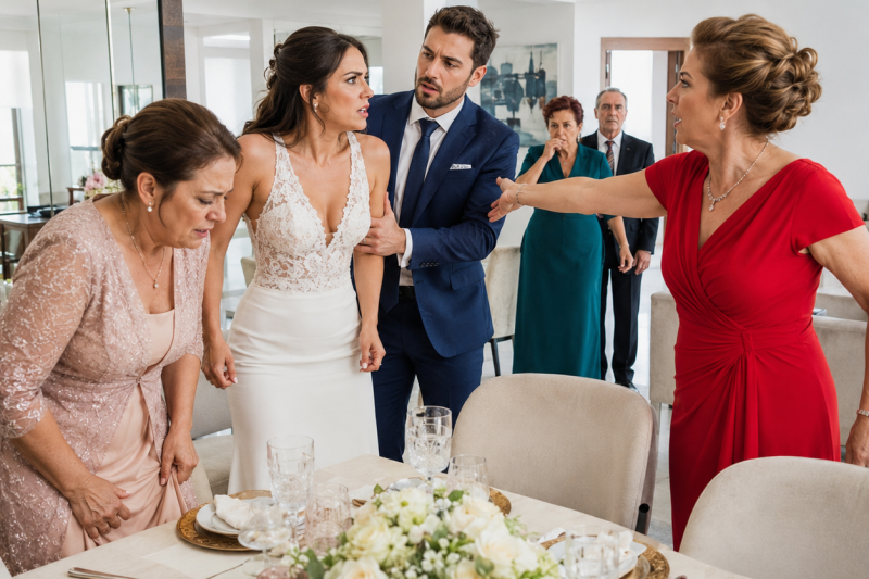 Minha futura sogra mandou minha mãe lavar a louça bem no meio do pedido de casamento: “É bom ela já ir se acostumando a servir”… então coloquei uma gravação sobre a mesa e revelei por que o filho dela precisava se casar comigo antes do fim do mês.
