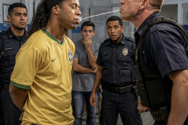 Policial cospe em Ronaldinho sem saber quem ele era — o que acontece depois é impressionante