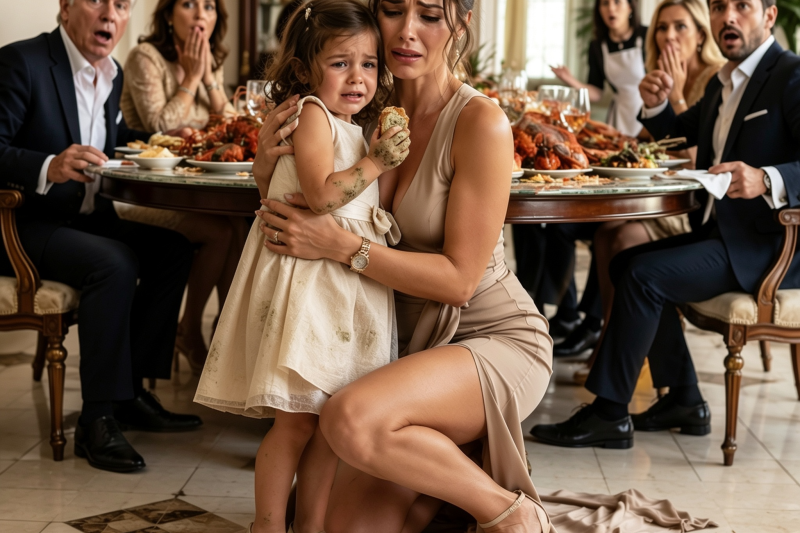 Meu marido disse “não faça drama” quando encontrei nossa filha comendo pão duro na varanda, enquanto a família dele jantava como reis com o meu dinheiro 💔🏠 Eu não gritei… apenas cancelei tudo, e o banquete virou o começo da ruína deles.