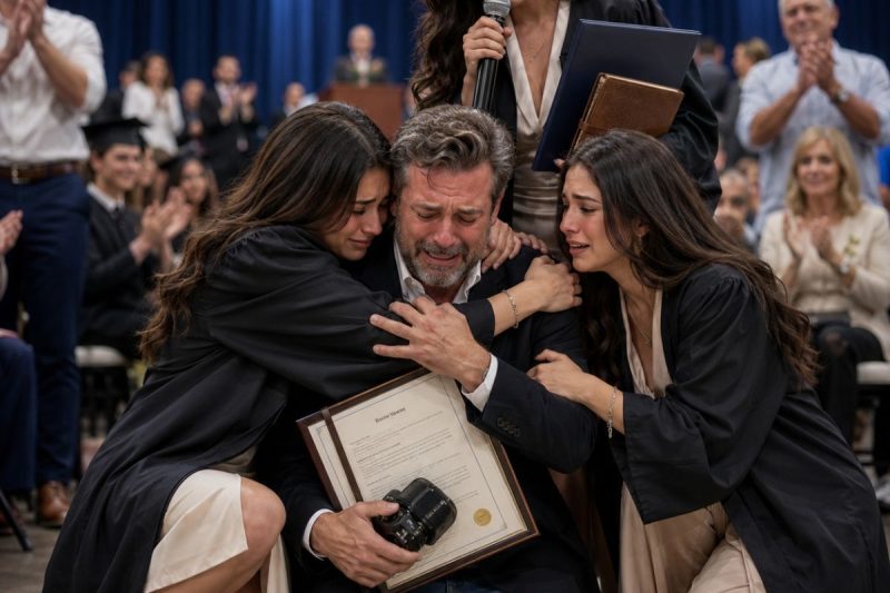 Meu irmão abandonou suas trigêmeas na minha porta, e eu entreguei 22 anos da minha vida criando-as… mas, na formatura da faculdade delas, o que fizeram diante de todos me fez cair de joelhos.