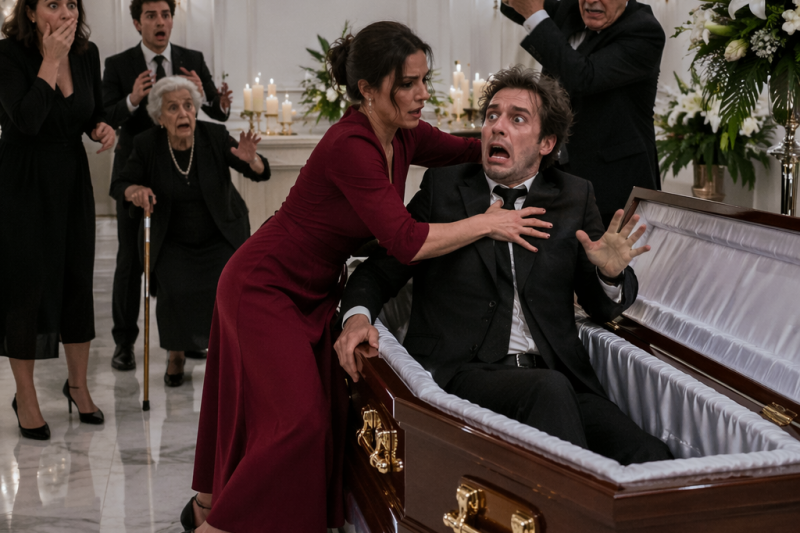 No velório do meu marido, todos me chamaram de louca quando parei o enterro e sussurrei: “Esse homem não é ele”; mas uma pasta cinza com sua aliança revelou algo pior antes do caixão fechar.