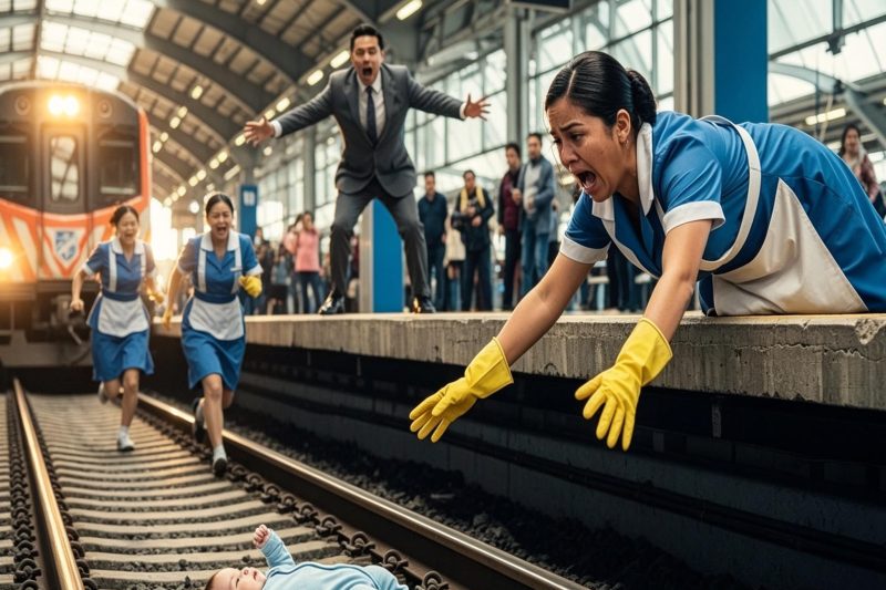 AS BABÁS JOGARAM O BEBÊ DO MILIONÁRIO NA ESTAÇÃO DE TREM! A EMPREGADA O RESGATOU A TEMPO!