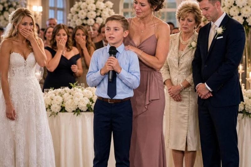 A esposa do meu irmão me chamou de “uma mulher que ninguém queria”, e minha própria mãe se juntou à humilhação diante de 200 convidados… Mas, segundos depois, meu filho de 9 anos pegou o microfone e deixou o salão inteiro em silêncio.