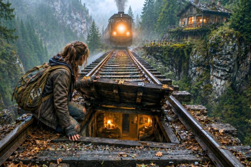 Uma jovem sem-teto encontrou um alçapão sob os trilhos abandonados do trem… mas, ao descer, descobriu o diário que provava que o homem mais poderoso da cidade havia roubado as terras de sua família.