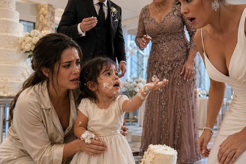 Fui humilhada diante de todos porque minha filha tocou no bolo da noiva, ouvi “ninguém vai duvidar da minha palavra”, mas o anel escondido dentro do glacê revelou uma armação tão cruel que até o noivo tirou a aliança na mesma hora