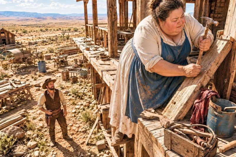 O povo zombou dela por ser uma carpinteira plus size… mas ela acabou construindo a casa do viúvo e conquistando o lugar que todos queriam lhe negar.