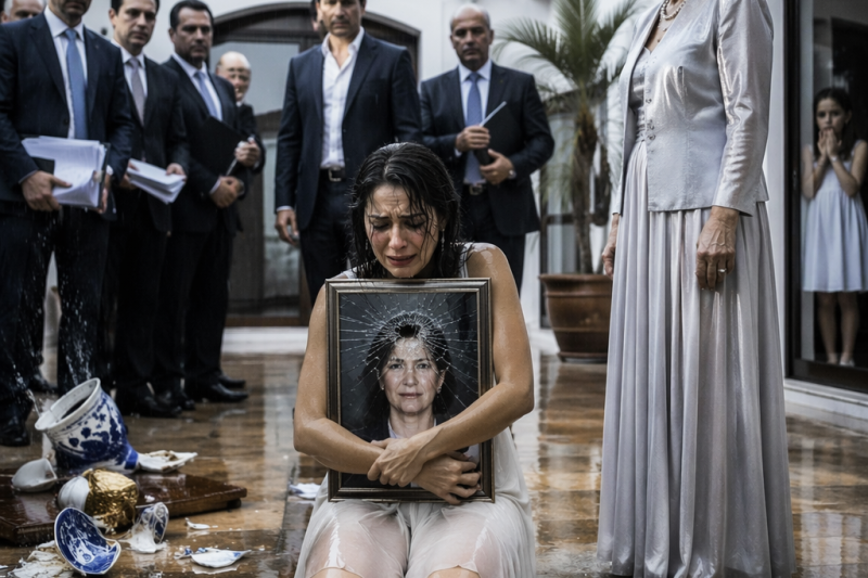 Na frente de toda a família, me chamaram de nora sustentada e mancharam meu vestido branco com vinho numa festa de 350 mil pesos; meu marido só sussurrou: “Não faça drama”, então fiquei calada, saí do salão e abri o envelope que mudaria a vida deles.