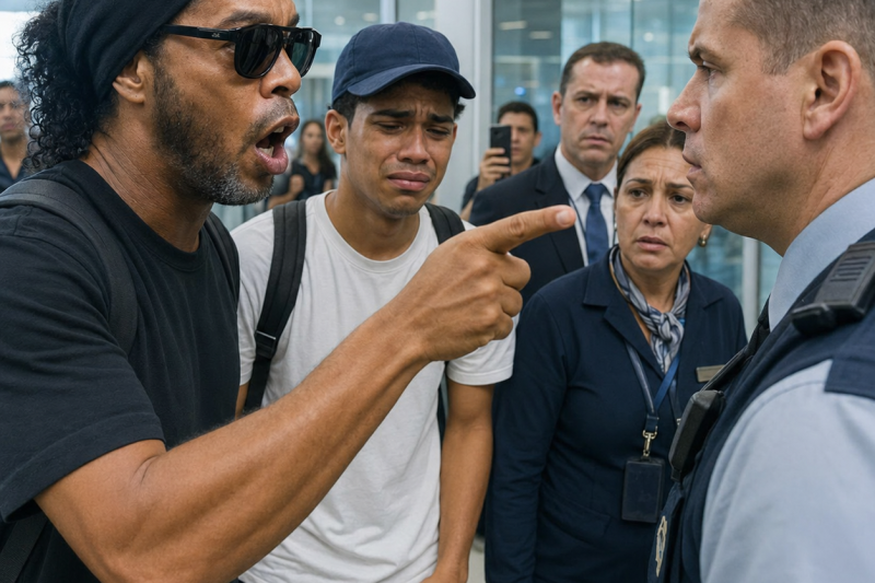 O pessoal do aeroporto expulsou o filho do Ronaldinho Gaúcho – Mas se arrependeram quando ele chegou