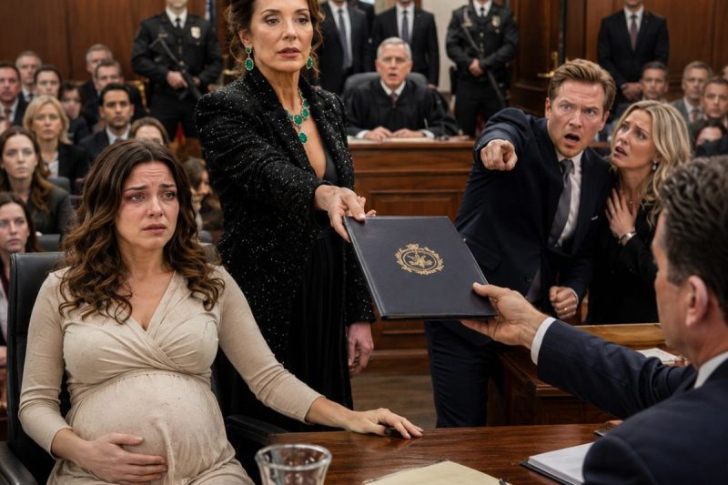 Meu marido pediu a guarda da nossa filha antes mesmo de ela nascer… mas ficou pálido quando minha mãe entrou no tribunal com um documento selado