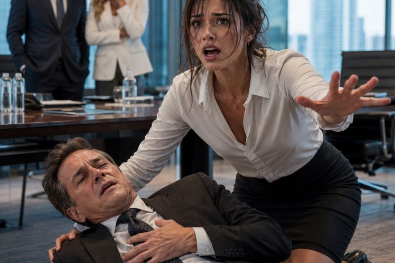 O Milionário Desabou na Sala de Reunião… E Só a Secretária que Ele Humilhava Todo Dia Correu para Salvá-lo