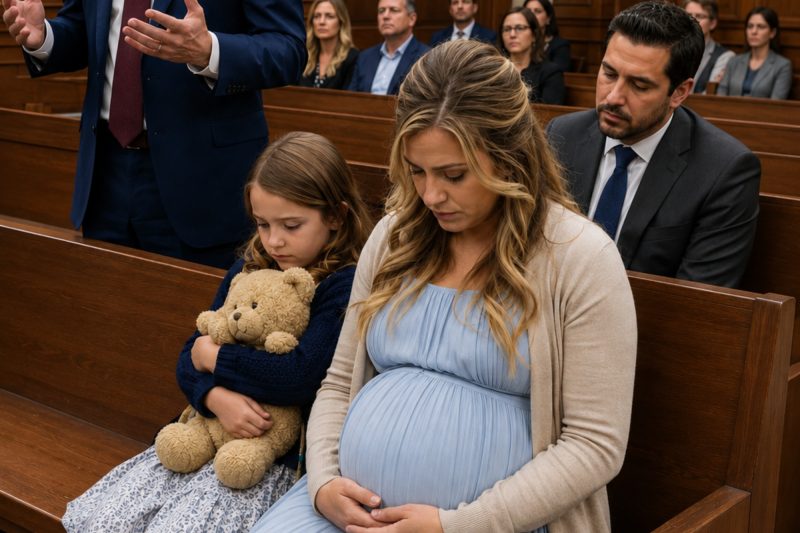 Uma esposa grávida pediu o divórcio ao juiz e entregou tudo ao marido enquanto a amante dele sorria, mas a sala do tribunal ficou em silêncio quando o juiz mandou entrar uma menina que havia revelado o que o pai dela e a “mulher cruel” tinham feito.