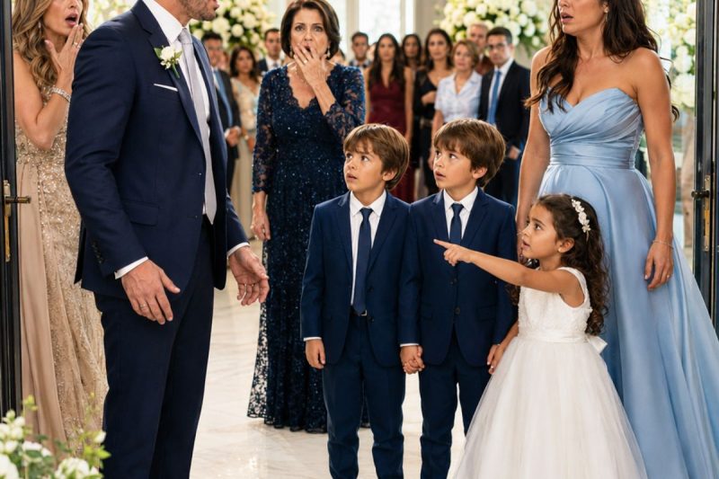 Meu marido me expulsou por eu não dar filhos a ele… anos depois, 3 crianças entraram no casamento dele e chamaram seu nome.