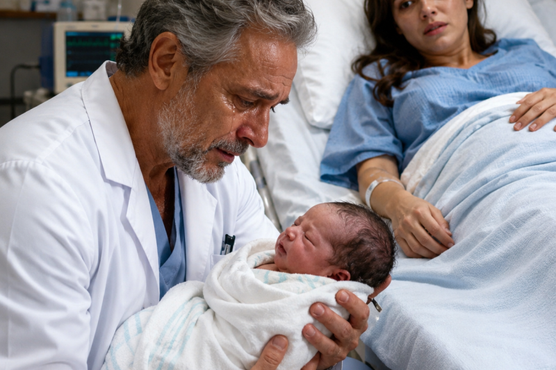 Grávida de 9 meses chegou sozinha à maternidade dizendo “meu marido vem”, mas o médico viu a marca no bebê e descobriu o segredo que sua família enterrou por anos