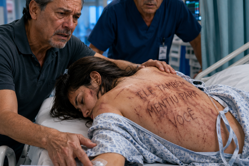 O pai encontrou a filha sedada na emergência com uma frase nas costas: “Ele também mentiu”, mas o pedaço de camisa revelou uma armadilha muito pior