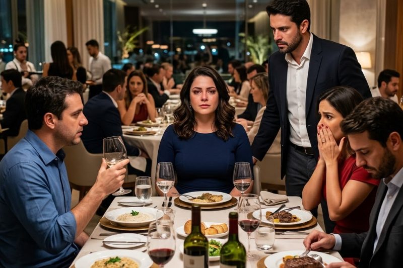 Durante um jantar caro, amigos tentaram transformar o corpo de uma mulher em motivo de riso e ainda disseram que aquilo era só diversão; mas quando ela perguntou “qual parte exatamente era brincadeira?”, a verdade começou a cair sobre a mesa, revelando quem tinha caráter, quem tinha vergonha e quem nunca mereceu estar ali