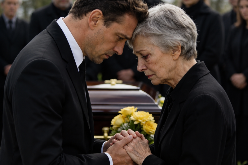 setran No funeral do meu marido, meu filho apertou minha mão e sussurrou: “Você não faz mais parte desta família.” Então ele pegou o testamento e minhas chaves… sem perceber que eu já havia colocado algo no bolso dele.