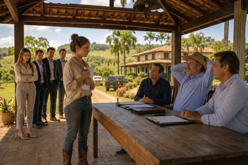Ela chegou à entrevista no rancho com a roupa rasgada e as botas cheias de lama… todos riram dela, até que sua resposta apagou o sorriso de cada um.