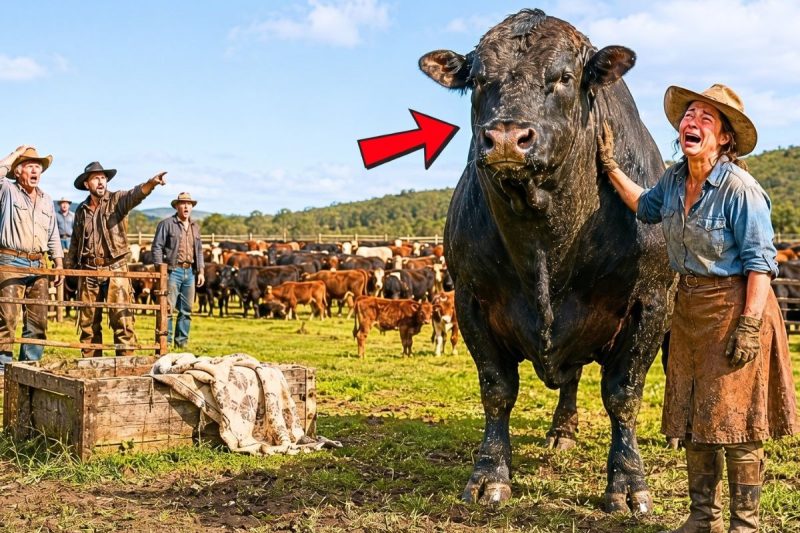 Ela salvou uma bezerra fraca que o fazendeiro havia deixado para morrer… sem imaginar que sua cria se tornaria o touro que mudaria o destino de todo o povoado.