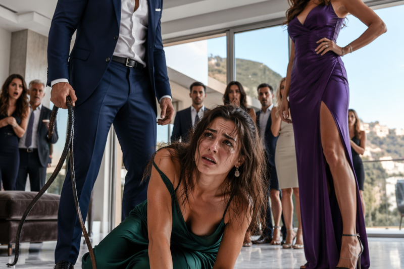 Meu marido me obrigou a ajoelhar diante da amante e sussurrou: “Esta casa nunca foi sua”. Com as costas feridas, abri a pasta que ele assinou sem ler. Quando 4 caminhonetes chegaram, ele descobriu tarde demais quem eu realmente era.