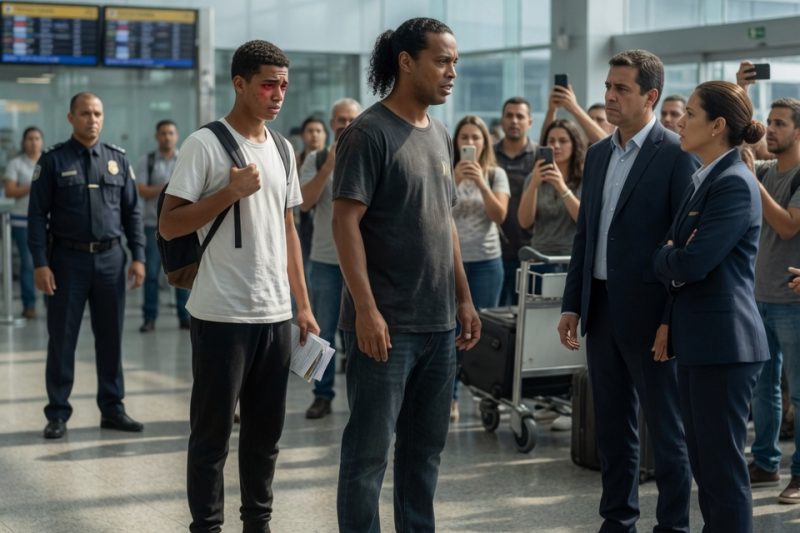 O pessoal do aeroporto expulsou o filho do Ronaldinho Gaúcho – Mas se arrependeram quando ele chegou