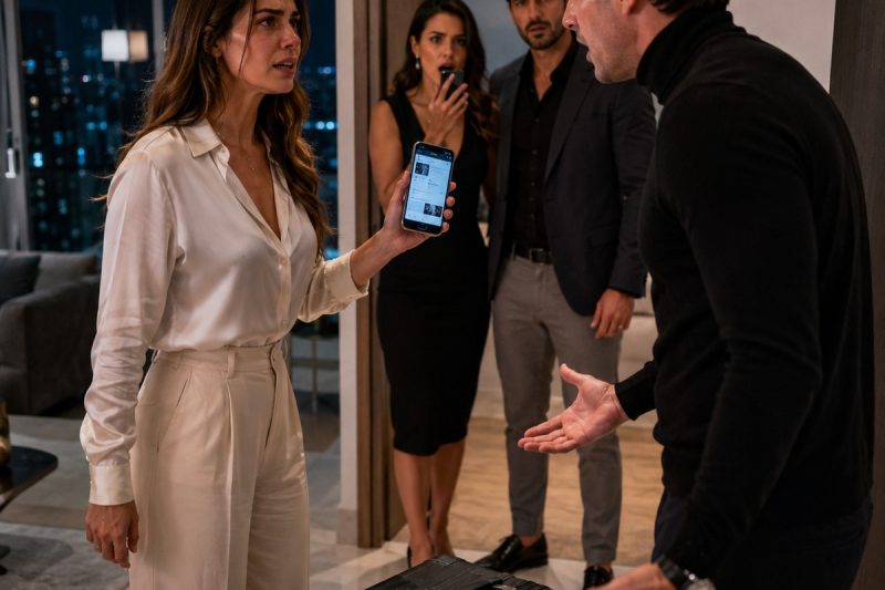 Ela voltou do jantar em silêncio depois de ser chamada de “galinha burra” diante dos amigos, abriu uma mala sem chorar e deixou o marido rir da própria arrogância, sem imaginar que no celular dela havia prints, áudios e a frase que destruiria toda a farsa do casamento antes do amanhecer