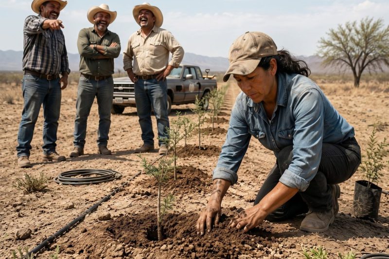 Riram dela quando plantou algarobas em 400 hectares de terra seca… até que chegou a pior seca em décadas.