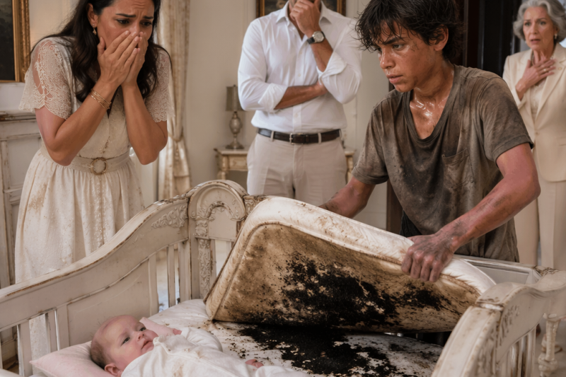 Meu marido ficou calado enquanto a mãe dele me destruía com “você não serve para ser mãe”; então um menino de rua abriu o quarto e expôs o crime dela.