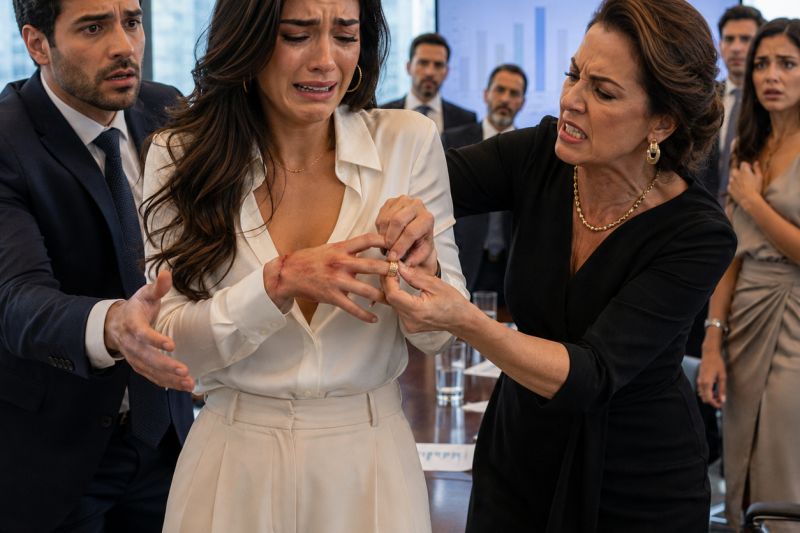 Minha mãe tentou arrancar meu anel diante da família e sussurrou: “Ainda posso te salvar desse casamento”; quando levantei a mão ferida e liguei para o advogado, o dossiê de 8 meses revelou a verdadeira ameaça.