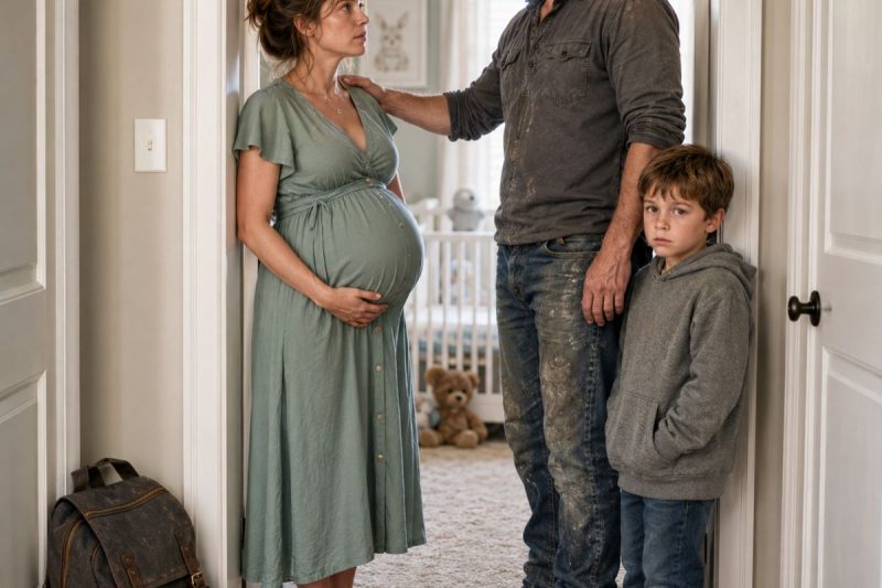 Grávida de 9 meses, vi meu marido chegar em casa com um menino tremendo de medo e dizer: “Ele fica conosco.” Achei que tinha descoberto a família secreta dele… até que ele sustentou meu olhar e soltou a verdade que me destruiu: “Valeria… esse menino é seu filho.”