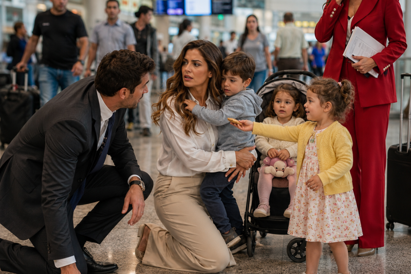 Um empresário deixou o celular de luxo cair ao ver 3 crianças com seus olhos no aeroporto, mas o documento da noiva revelou uma mentira assinada pela própria família.