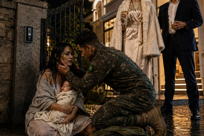 O soldado voltou da missão e encontrou a esposa com a bebê quase congeladas no portão; quando ouviu “elas não são mais família”, abriu uma pasta escondida