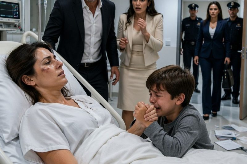 Ela despertou presa no próprio corpo e ouviu o filho sussurrar: “Mamãe, não abra os olhos… papai está esperando você morrer”, sem imaginar que aquela frase revelaria a traição mais cruel da família.