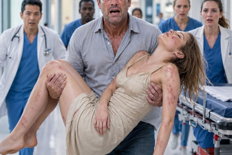 Meu padrasto dizia que me bater era a forma dele se divertir. Naquele dia, ele me deixou inconsciente, e minha mãe mentiu no hospital: “Ela escorregou no banheiro.” Mas o médico viu as marcas no meu pescoço… e, em segundos, ligou para o 911.