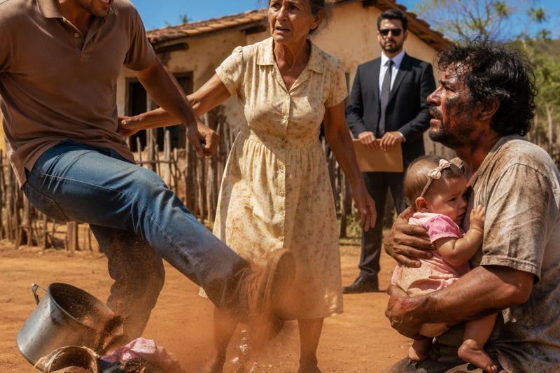 A viúva viu um peão faminto com uma bebê na estrada e disse: “O senhor me ajuda com o gado, e eu dou um lar para o senhor e sua filha” — mas uma visita inesperada revelou por que aquela menina corria perigo.