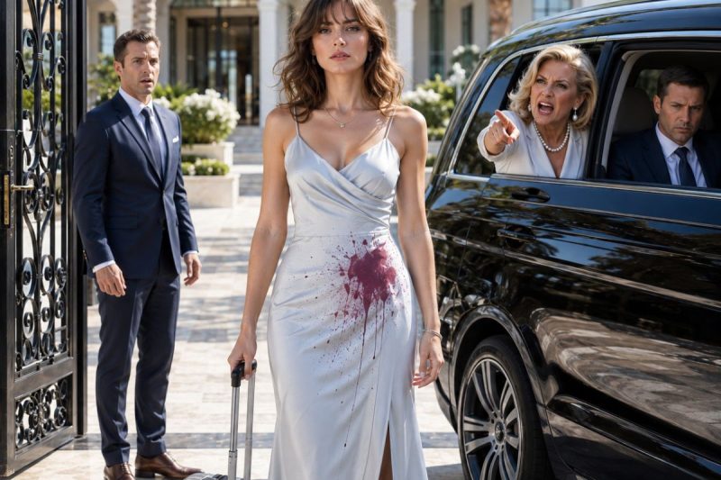Vá para casa a pé —disse minha sogra—. Talvez a pobreza a receba de volta. Todos na caminhonete riram, até meu marido. Fiquei parada em frente ao resort de luxo, com o vinho ainda manchando meu vestido e a mala quebrada sobre o asfalto. Mas, quando o segurança viu minha identificação, empalideceu.  —Senhora… por que não disse que este resort era seu?  Sorri entre lágrimas.  —Porque eu queria ver quem vocês realmente eram.