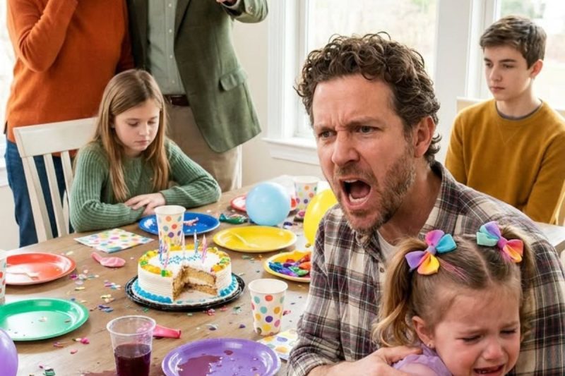 Bem no jantar de aniversário do meu marido, minha sogra olhou para nossa filha de 7 anos e disse que ela fosse embora, porque aquela mesa era para os “filhos de verdade” de Daniel. Quando a menina não entendeu o que estava acontecendo, ela a empurrou para fora da sala de jantar. Mas, quando meu marido a encontrou chorando, ele se levantou diante de toda a família e disse uma frase que deixou seus pais completamente mudos.