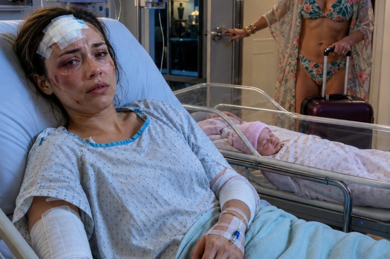 Depois do meu acidente de carro, minha mãe se recusou a cuidar do meu bebê de 6 semanas e disse: “Sua irmã nunca tem essas emergências”. Depois foi embora em um cruzeiro pelo Caribe. Da minha cama de hospital, contratei alguém para cuidar do bebê e suspendi a ajuda de $4.500 por mês que eu havia pago a ela durante 9 anos: $486.000. Horas depois, o avô entrou e disse…