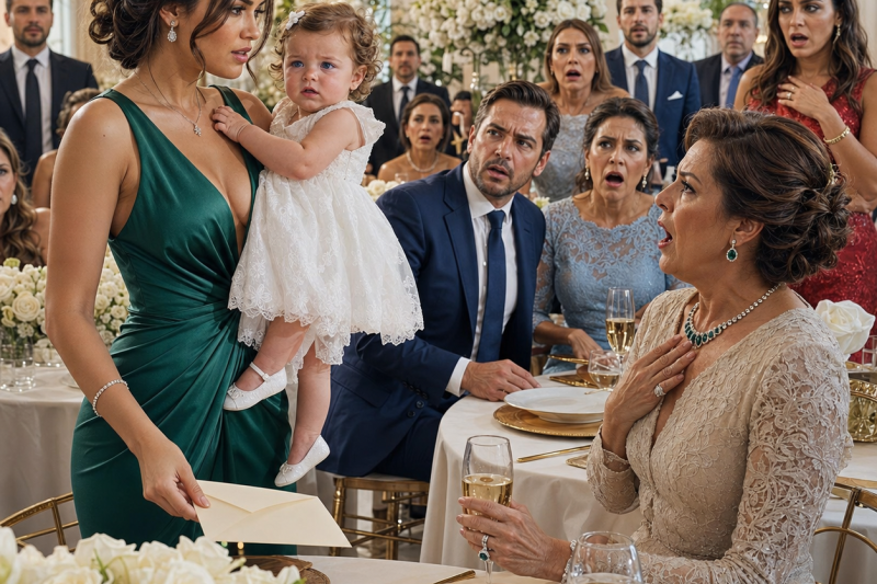 No aniversário de 1 ano da bebê, a sogra levantou a taça e disse “essa criança não parece do meu filho”, mas a mãe abriu 2 envelopes na mesa e transformou a festa em um pesadelo para toda a família