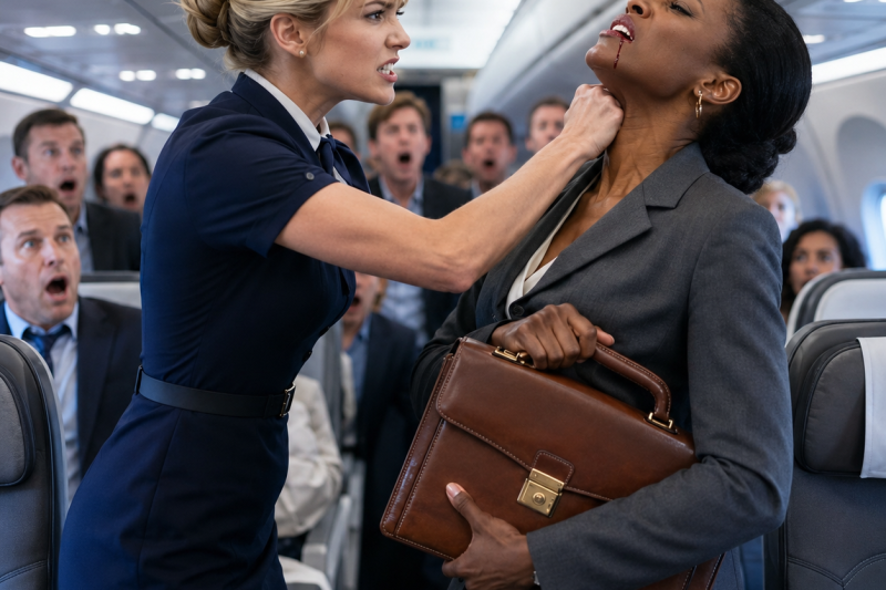 setran COMISSÁRIA DE BORDO AGREDIU UMA CEO NEGRA NA FRENTE DE TODOS — SEM SABER QUE ELA ERA A DONA DA COMPANHIA AÉREA